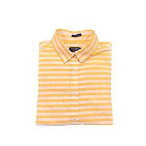 Paul and Shark Women’s Long-Sleeve Button Down Shirt Yellow Stripe Size XL